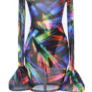 Multicolor Mesh Dress
